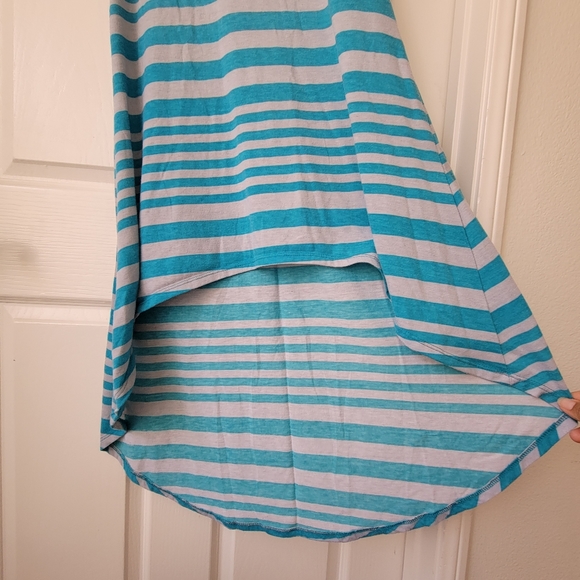 Ambiance Apparel Womens Size M Racerback Striped Tank Dress Hi-Lo Hem Sl… - Picture 4 of 7